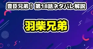 【豊臣兄弟!】第12話「小谷城の再会」徹底解説!動き出す運命と夫婦の絆 16 豊臣兄弟! 第18話ネタバレ解説「羽柴兄弟!」